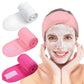 Whaline 3Pcs Spa Facial Headband Make Up Wrap Head Terry Cloth Headband Adjustable Washable Towel for Face Washing Shower Skincare Facial Treatment Sport Fits Makeup (White, Black, Gray)