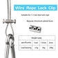 100PCS Wire Rope Clips Clamp Adjustable Wire Rope Grips for 1-2 mm Diameter Wire Rope and Cable Wire Rope Lock with End Screw Stopper and Screwdriver I Shaped Wire Rope Clamp - My Store