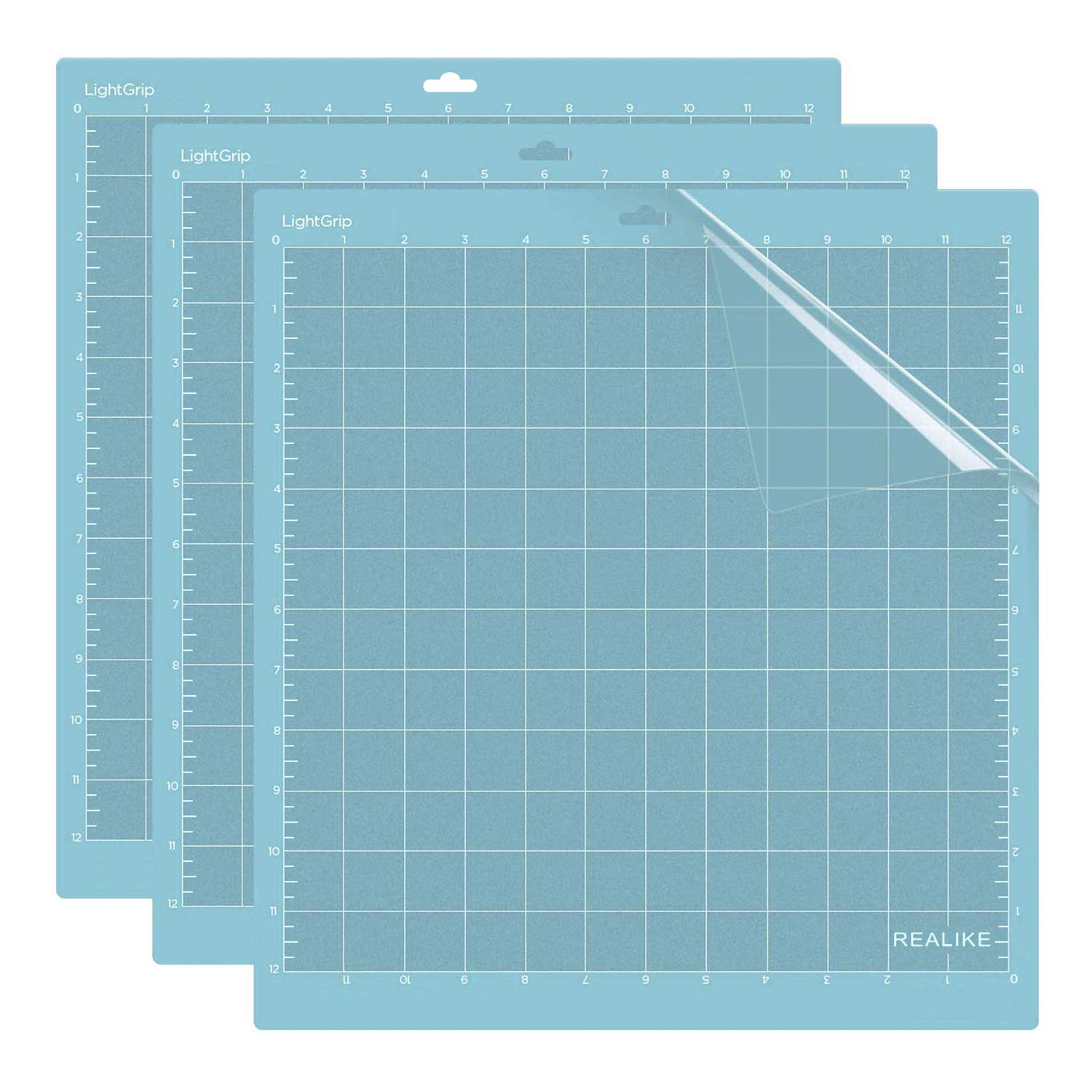 Buy now REALIKE 12x12 Cutting Mat Compatible with Cricut Maker 3/Maker 4/Maker/Explore 3/4/Air 2/Air/One(3 Mats), Gridded Adhesive Non-Slip Cut Mat for Crafts, Quilting, Sewing and All Arts (Variety) Blue 12*12 (3 Mats) LightGrip at indiglob india