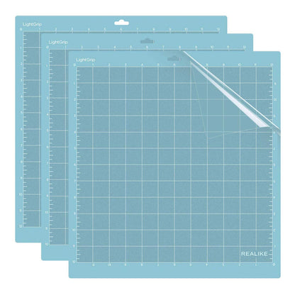 Buy now REALIKE 12x12 Cutting Mat Compatible with Cricut Maker 3/Maker 4/Maker/Explore 3/4/Air 2/Air/One(3 Mats), Gridded Adhesive Non-Slip Cut Mat for Crafts, Quilting, Sewing and All Arts (Variety) Blue 12*12 (3 Mats) LightGrip at indiglob india