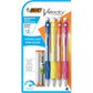 BIC Velocity Mechanical Pencils, With Colorful Barrel, Medium Point (0.7mm), 5-Count Pack Mechanical Pencils With Eraser and Lead Refills