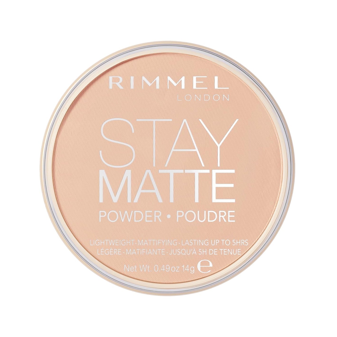 Rimmel London Stay Matte - 003 Natural - Pressed Powder, Lightweight, High Coverage, Shine Control, 0.49oz