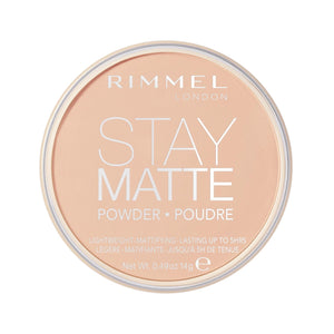 Rimmel London Stay Matte - 003 Natural - Pressed Powder, Lightweight, High Coverage, Shine Control, 0.49oz