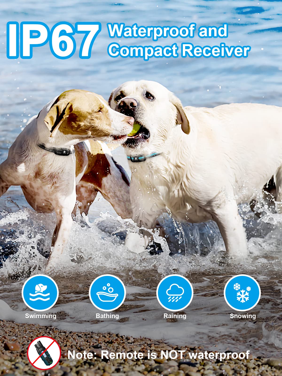 Buy now Bousnic Dog Shock Collar 2 Dogs (5-120Lbs) - 3300 ft Waterproof Training Collar for Dogs Large Medium Small with Rechargeable Remote, Beep (1-8) Vibration (1-16) and Humane Shock (1-99) Modes at indiglob india