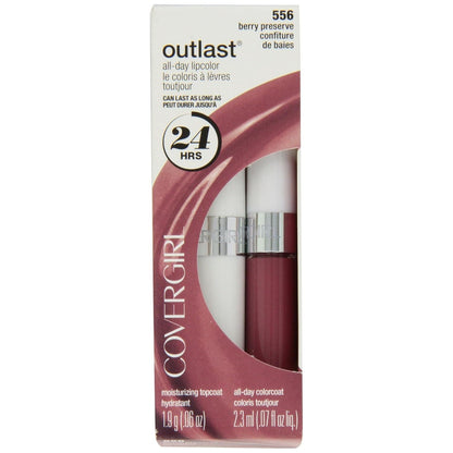 CoverGirl Outlast All Day Two Step Lipcolor, Brazen Raisin 542, 0.13 Ounce