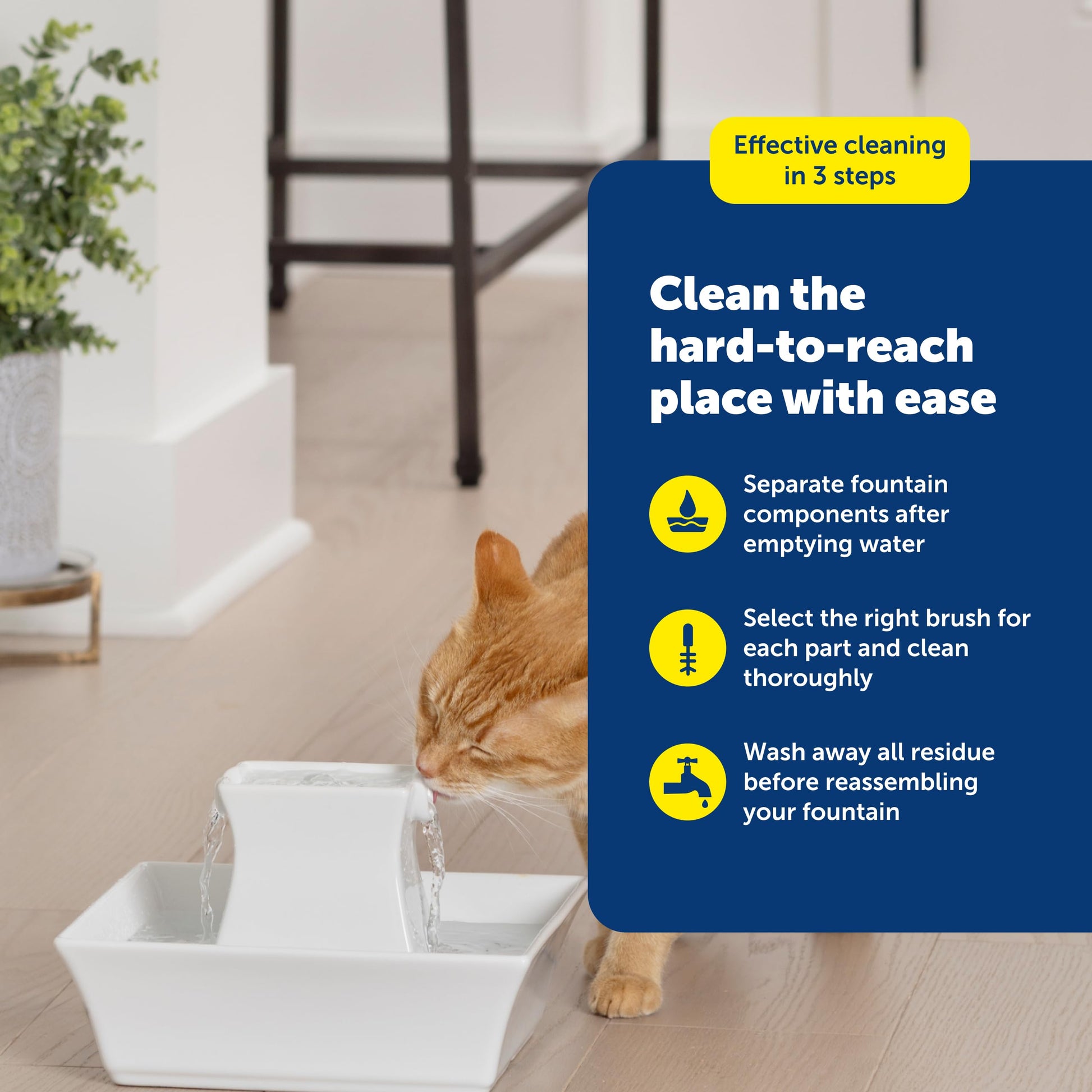 Buy now PetSafe Drinkwell Fountain Cleaning Kit - Deep Bowl Cleaning for Hard-to-Reach Areas of Compatible Cat Fountains - Removes Hidden Residue & Maintains Pump Performance at indiglob india