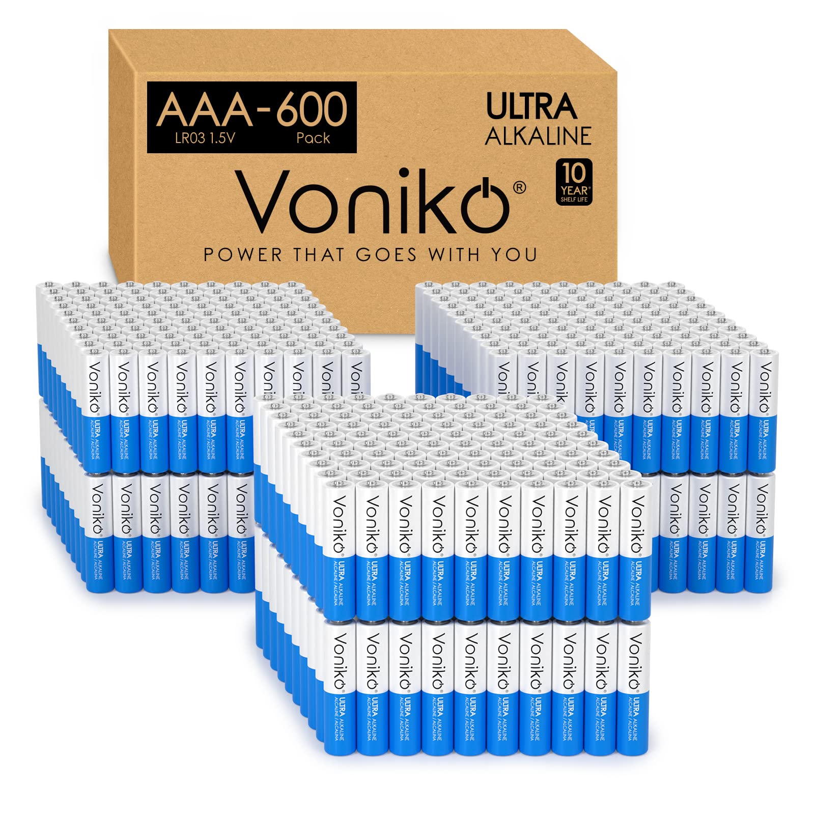 Buy now Voniko Ultra AAA Batteries 24 Pack - Alkaline Triple A Battery, Ultra Long-Lasting for All Your Devices, 10-Year Shelf Life, Leak-Proof & Mercury-Free at indiglob india