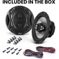 BOSS Audio Systems NX654 Onyx Series 6.5 Inch Car Door Speakers - 400 Watts (per pair), Coaxial, 4 Way, Full Range, 4 Ohms, Sold in Pairs, Bocinas Para Carro