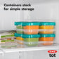 OXO Tot Baby Blocks Freezer Storage Containers Teal (4 Oz)