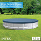 Buy now INTEX 28031E Pool Cover: For 12ft Round Metal Frame Pools – Includes Rope Tie – Drain Holes – 10in Overhang – Snug Fit at indiglob india