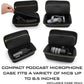 CASEMATIX Studio Case Compatible with Rode PodMic, Shure SM7B Microphone and Other Large Podcast Mics with XLR Recording Accessories - Includes Podcasting Mic Bag Only