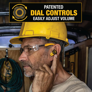 Buy now DEWALT Heavy Duty Bluetooth Jobsite Pro X2 ANC True Wireless Earbuds, Active Noise Cancelling Work Earbuds, Turn Dial Controls, 10Hr Runtime (40+ w/Case), 4 EQ Modes, IP54 at indiglob india