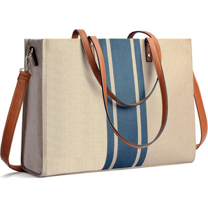 Laptop Tote Bag for Women, Fits 15.6 Inch Laptop Bag, Large Canvas Work Tote Bags for Women, Computer Briefcase Shoulder Bag