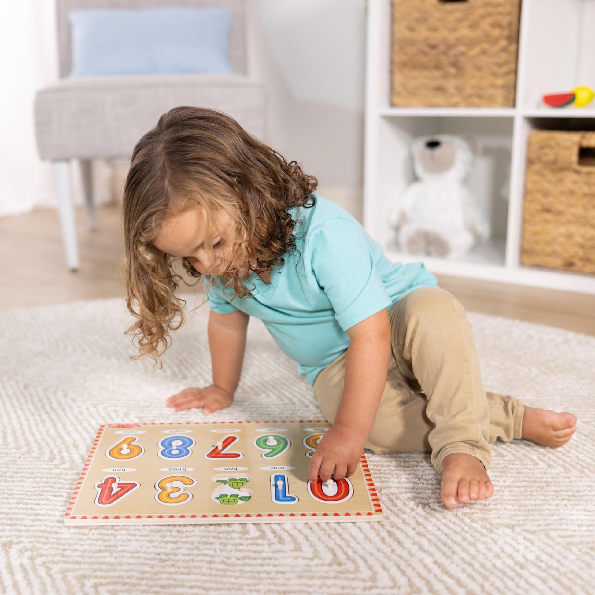 Buy now Melissa & Doug Wooden Lift & See Peg Puzzle Early Learning 2-Pack for Girls and Boys ƒ?? Alphabet, Numbers at indiglob india