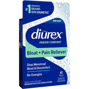 Diurex Water Pills + Pain Relief - Relieve Water Bloat, Cramps, & Fatigue - 42 Count