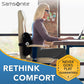 Samsonite Ergonomic Lumbar Support Pillow for Office Chair, Gaming Chair, or Car, Memory Foam Cushion with Ventilated Mesh and Adjustable Strap