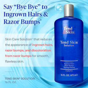 Tend Skin Razor Bump, Ingrown Hair Solution for Unsightly Razor Bumps, Ingrown Hair and Razor Burns, Post Shaving and Waxing Toner for Men and Women, Made in USA, 16 Oz