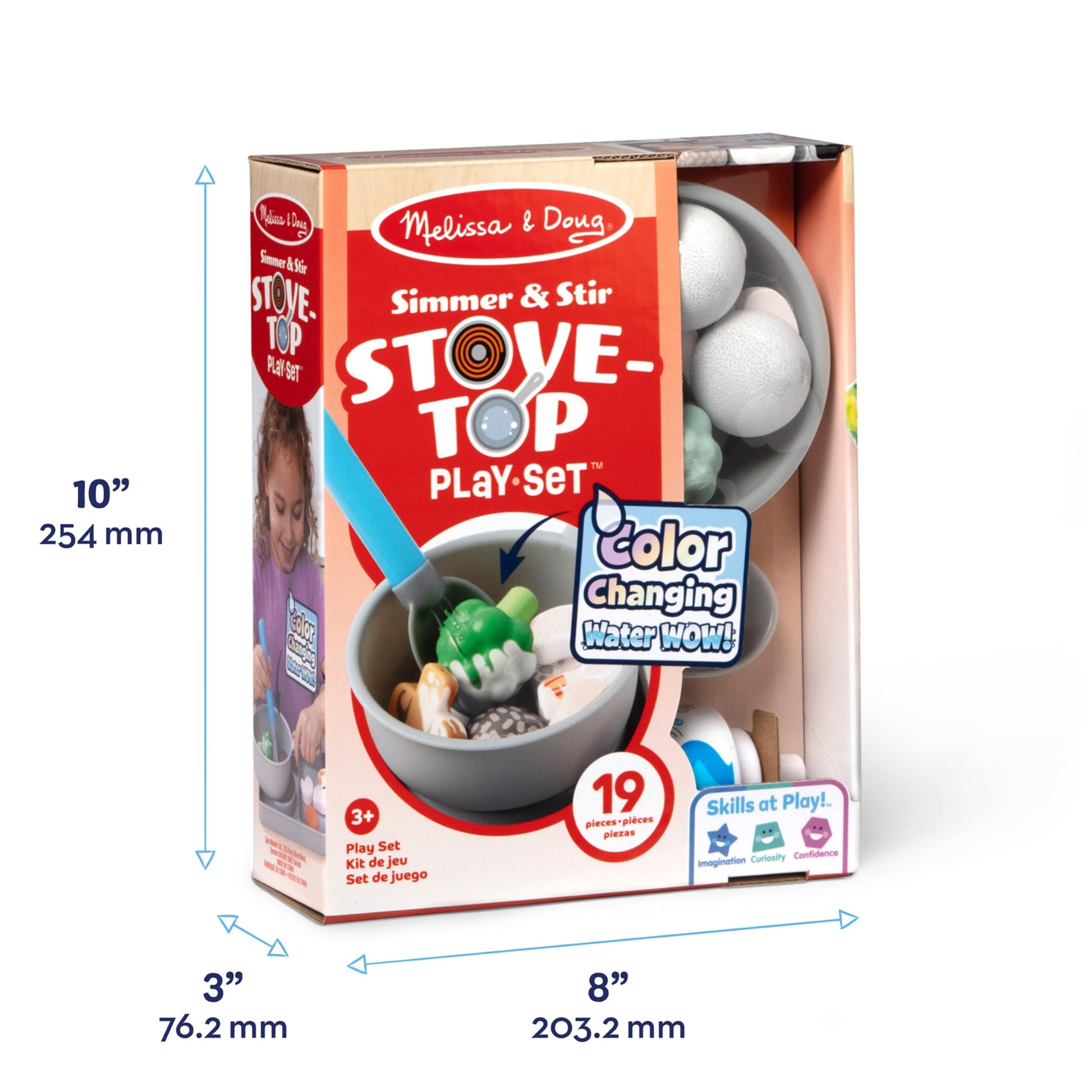 Buy now Melissa & Doug Simmer & Stir Stovetop Play Set with Water Wow!?? Color Changing Play Food Preschool Toy Ages 3+ at indiglob india