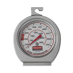 Rubbermaid Commercial Products Stainless Steel Monitoring Thermometer, Safe for Inside Oven/Grill/Smoker, 60-580°F Range, Easy to Read Food Thermometer For Food Resturant/Home Cooking