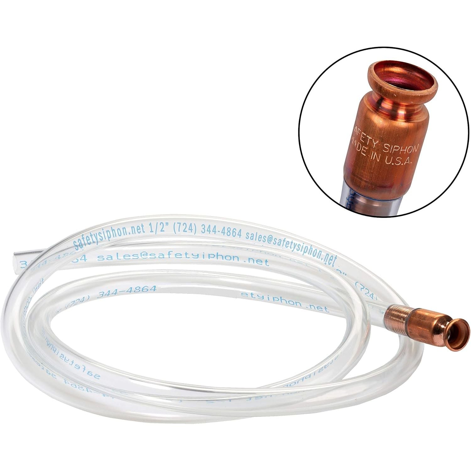Buy now The Original Safety Siphon 6 Foot Hose For Gasoline And More - 1/2" Valve Siphon Pump - Use for Cars, Boats, Mowers - Self Priming Pump Transfers 3.5 Gallons per Minute - FDA Food Grade for Home Brews at indiglob india