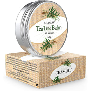 Chamuel Tea Tree Oil Balm - All Natural | Great Cream for Soothing Eczema, Psoriasis, Rashes, Jock Itch, Insect Bites, Folliculitis, Acne, Itches, Cracked Heels, Cuticles, Saddle Sores & more!