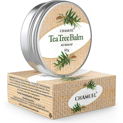 Chamuel Tea Tree Oil Balm - All Natural | Great Cream for Soothing Eczema, Psoriasis, Rashes, Jock Itch, Insect Bites, Folliculitis, Acne, Itches, Cracked Heels, Cuticles, Saddle Sores & more!
