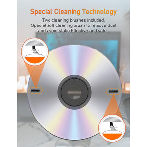 Arsvita Laser Lens Cleaner Disc Cleaning Set for CD/VCD/DVD Player, Safe and Effective, ARCD-04