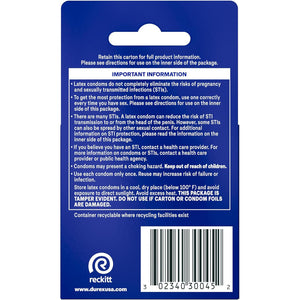 Durex XXL Extra Large Lubricated Condoms, 3 Count