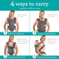 Infantino Flip 4-in-1 Convertible Baby Carrier, Adjustable, Ergonomic Babywearing, Registry Essential, Baby Carrier for Newborn to Toddler, Gray