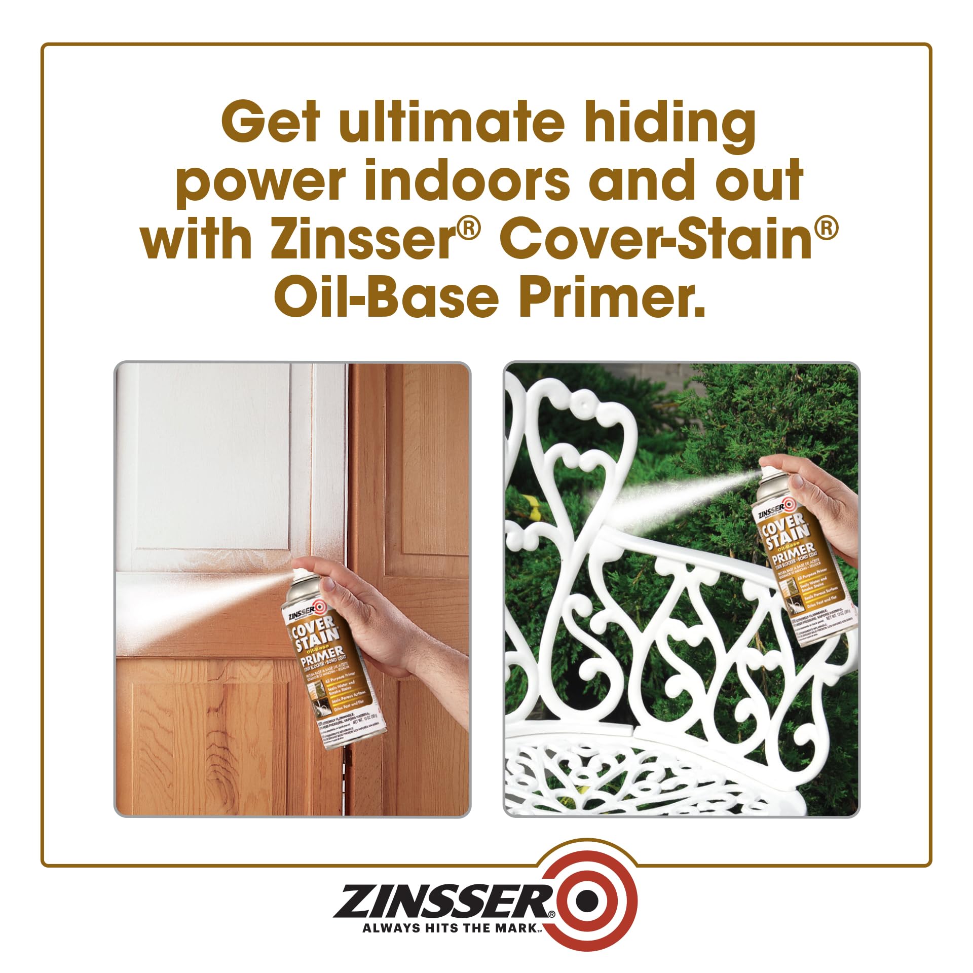 Buy now Zinsser 3608 Cover Stain Oil Base Primer Spray, 13 oz, White at indiglob india