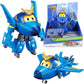 Super Wings 5" Transforming Jerome Airplane Toys, Safe and Durable Vehicle Action Figure, Plane to Robot, Transformable Toys for 3+ Years Old Boys and Girls, Preschool Kids Birthday Gift, Blue