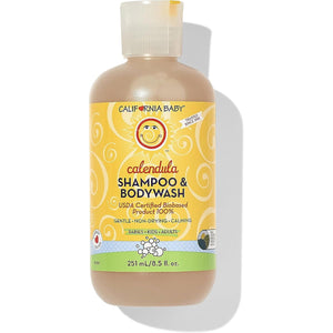 California Baby Calendula Shampoo and Body Wash - Allergy tested Baby Soap and Toddler Shampoo, for Dry, Sensitive Skin, 100% Plant-Based - USDA Certified, 251 mL / 8.5 fl. oz. (Pack of 1)