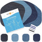 HTVRONT Iron on Patches for Clothes, 20PCS Iron on Patches for Jeans 3" by 4-1/4", 4 Shades of Cotton Denim Clothing Repair and Decoration Kit for DIY Repair, Crafting, Embellishment