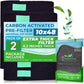 Breathe Naturally Universal Cut to Fit Carbon Activated Air Filter - Replacement Charcoal Filters - Pre Filter Carbon Sheet for Air Purifier, Vent Filters & More - Made in USA (Pack of 1, 16x48)