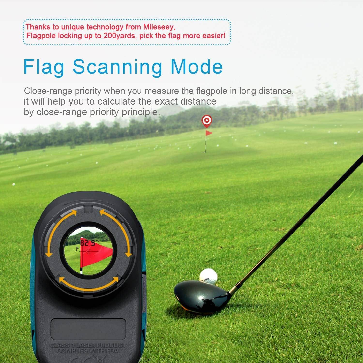 MiLESEEY Golf Rangefinder Laser Binoculars 660 Yard 6X Magnification with Slope/Pin/Scanning Model for Golf Training - My Store
