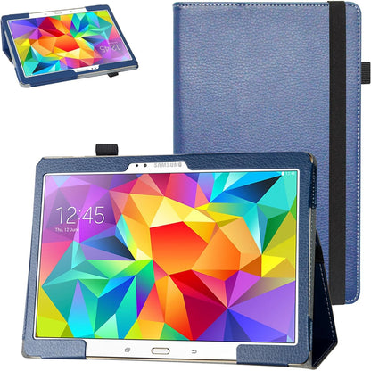 Samsung Tab S 10.5 T800 Case,Bige PU Leather Folio 2-Folding Stand Cover for 10.5" Samsung Galaxy Tab S 10.5 Sm-t800 Sm-t801 Sm-t805 t807 Tablet,Black