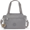 Kipling Womens Elysia Bag, Lightweight, Multi-compartment Magnetic Snap Pockets, Shoulder Crossbody Bag, Black Noir, 11.5 L X 9 H X 5 D US - Inviting Grey
