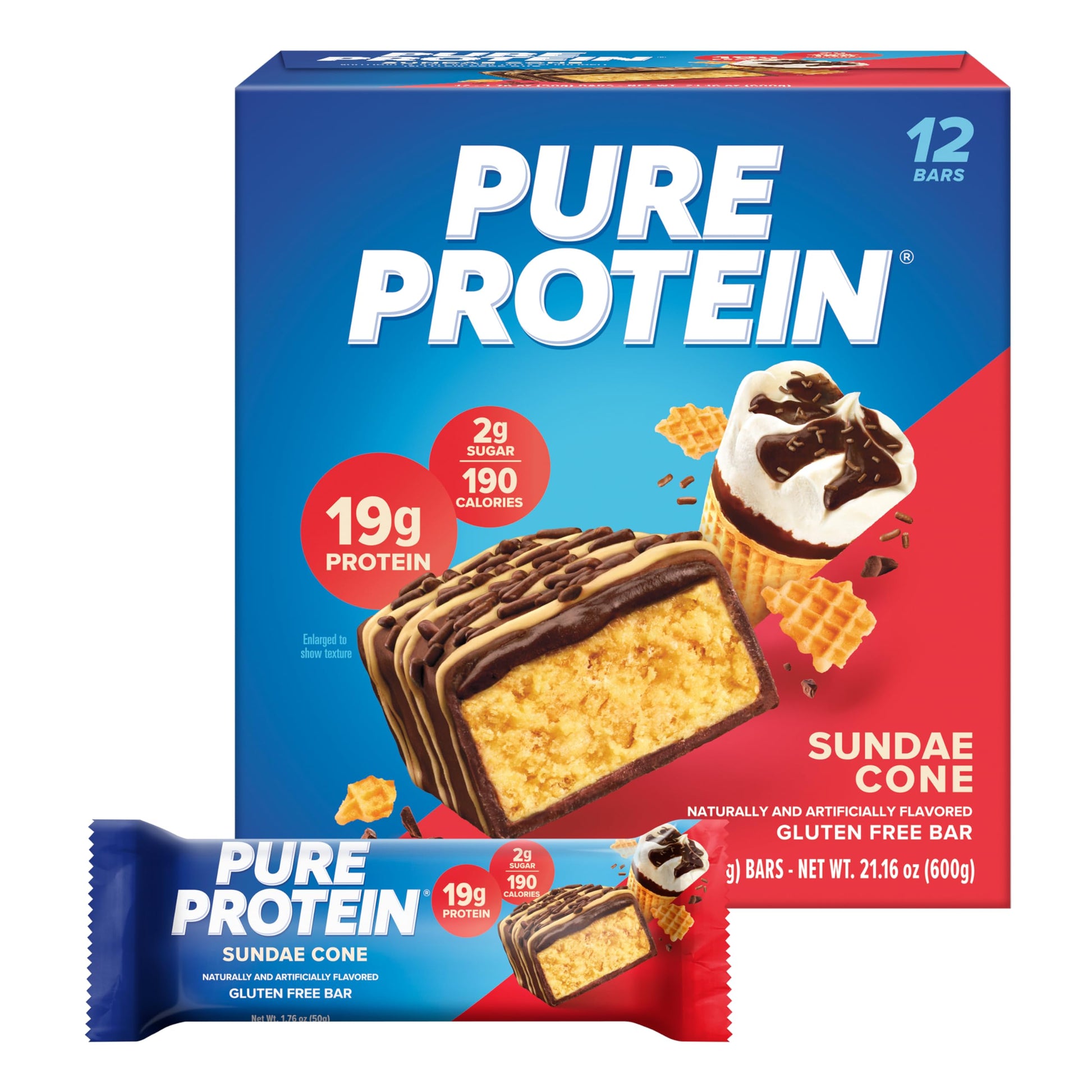 Buy now Pure Protein Chocolate Peanut Caramel Protein Bars – 20g Protein, 3g Sugar, 190 Calories (12 count) Low Sugar* High Protein Snack - Gluten Free - Perfect for a Healthy Snack at indiglob india