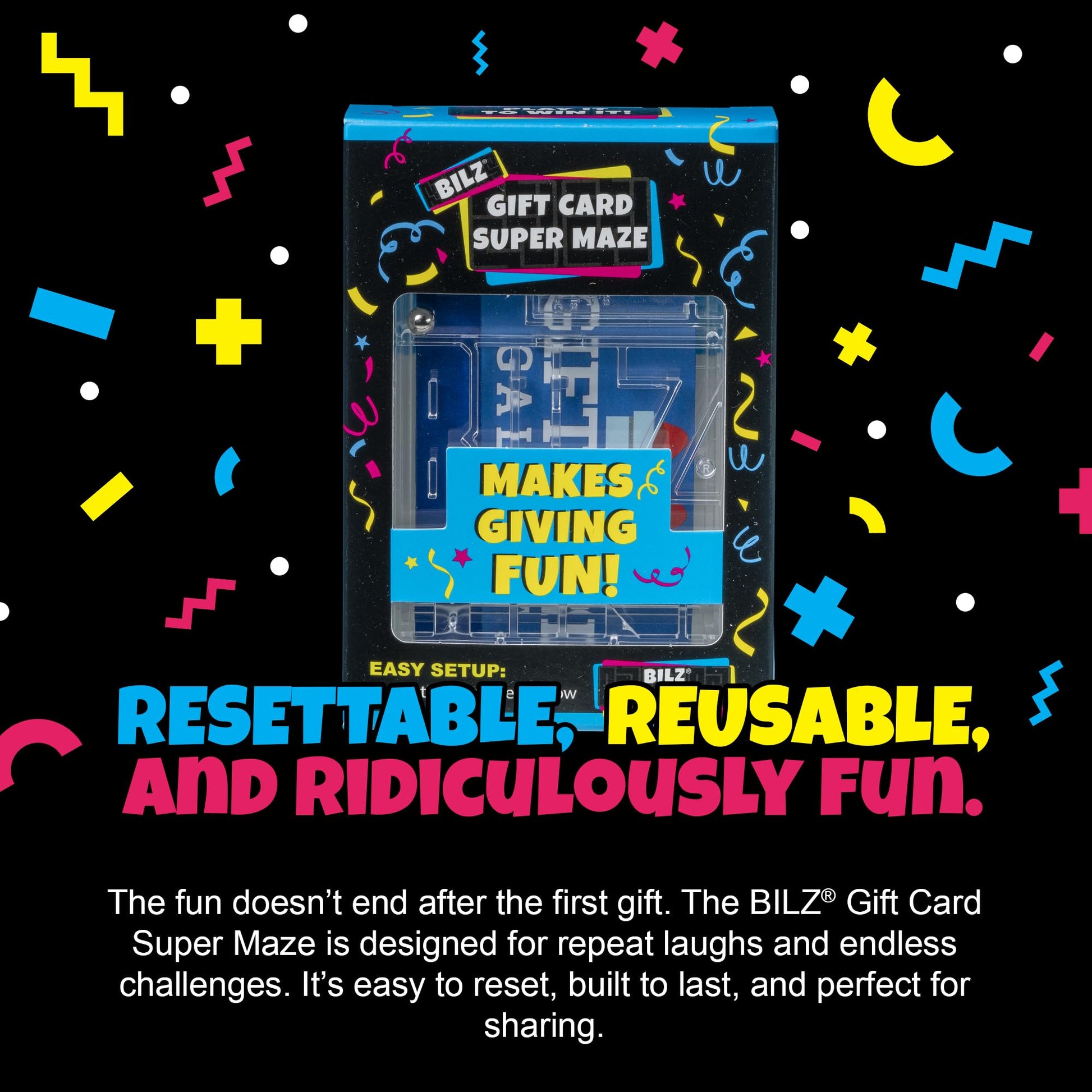 Buy now BILZ® Super Maze | Gift Card Puzzle Game for Ages 8+ | Made in USA | Easy Fun Setup | Fits Gift Cards, Cash (Folded), and Notes | Great for Graduations, Christmas, & Birthdays at indiglob india