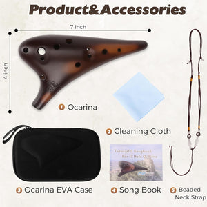 Buy now OcarinaWind 12 Hole Ocarina Classic Masterpiece Collectible, Alto C Ceramic Ocarina - Highly Recommended by Shop Owner (Forest Whisper) at indiglob india
