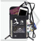 VENTURE 4TH Passport Holder Neck Wallet with RFID Blocking Nylon Lining - Hidden Neck Pouch for Travel (Black)