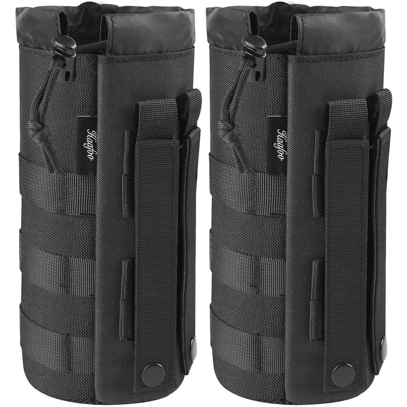 Molle Water Bottle Holder, Upgraded 1000D Nylon Tactical Molle Water Bottle Pouch, Sports Water Bottle Bag Bottom Mesh Lining Hydration Carrier for Camping, Climbing, Hiking and Travelling