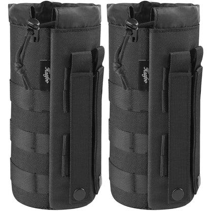 Molle Water Bottle Holder, Upgraded 1000D Nylon Tactical Molle Water Bottle Pouch, Sports Water Bottle Bag Bottom Mesh Lining Hydration Carrier for Camping, Climbing, Hiking and Travelling