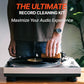 Ultimate 5-Piece Vinyl Record Cleaning Kit | Includes: Record Cleaner – Velvet, Microfiber & Stylus Brush | Made from Premium Hardwood – Clean, Protect & Restore Your LPs