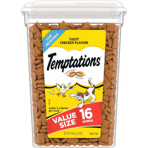 Temptations Classic Crunchy and Soft Cat Treats Tasty Chicken Flavor, 16 oz. Tub