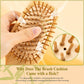 BFWood Bamboo Paddle Hairbrush with Bamboo Bristles for Massaging Scalp