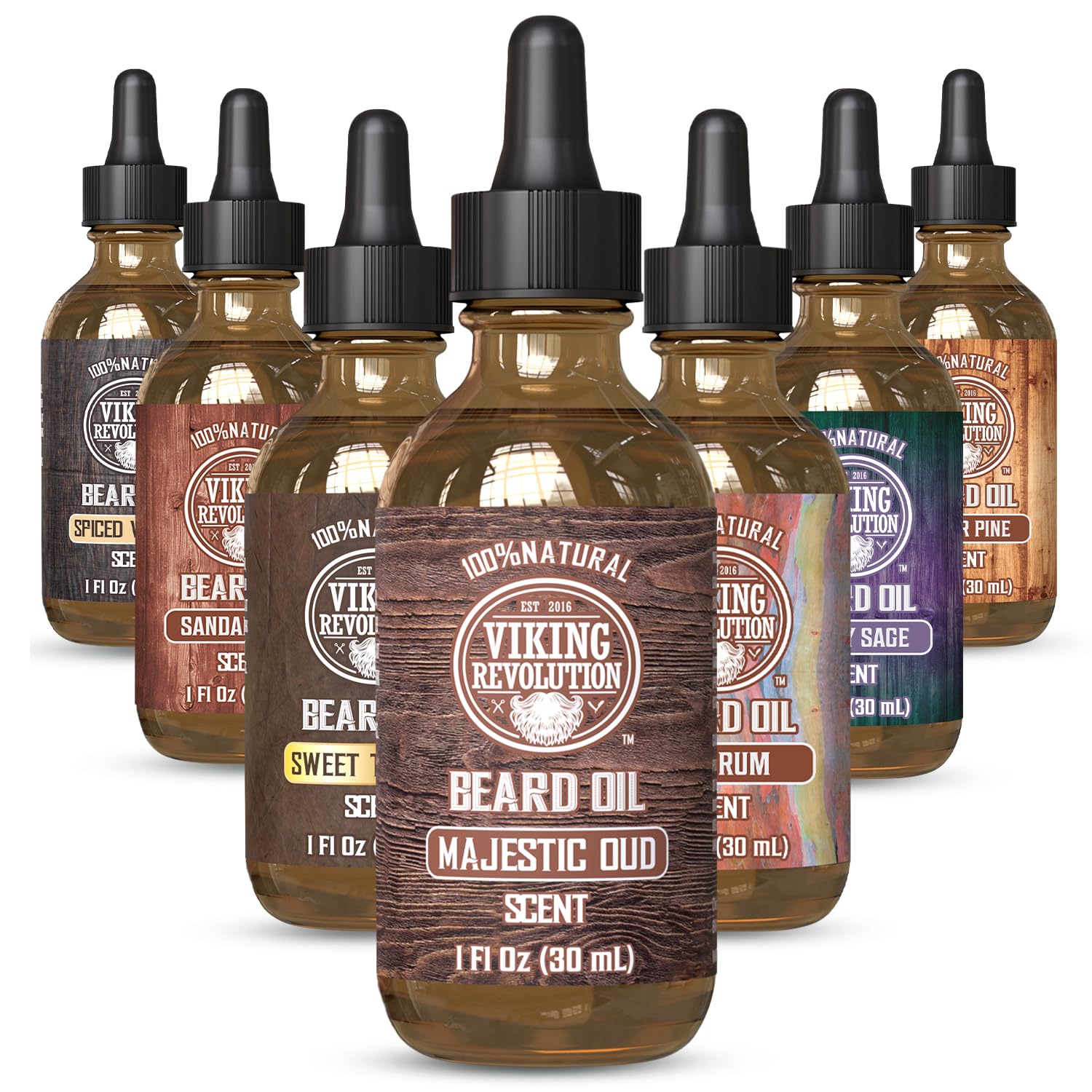 Buy now Viking Revolution Beard Oil with Clary Sage for Men - Natural Blend with Argan and Jojoba Oils for Softening, Strengthening, and Moisturizing Majestic Oud 1 Fl Oz (Pack of 1) at indiglob india