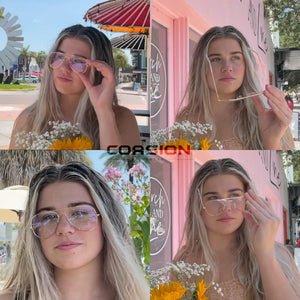 COASION Classic Non prescription Aviator Glasses Clear Lens Metal Frame Eyewear for Men Women