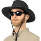 SUN CUBE Wide Brim Sun Hat for Men Women, Sun Protection UV Hat, Safari Hiking Boonie Hat
