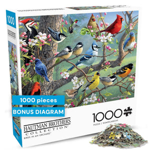Buy now Buffalo Games - Birds in an Orchard - Hautman - 1000 Piece Jigsaw Puzzle for Adults, Challenging Bird Puzzle for Game Nights, Finished Size 26.75 x 19.75, Made in the USA at indiglob india